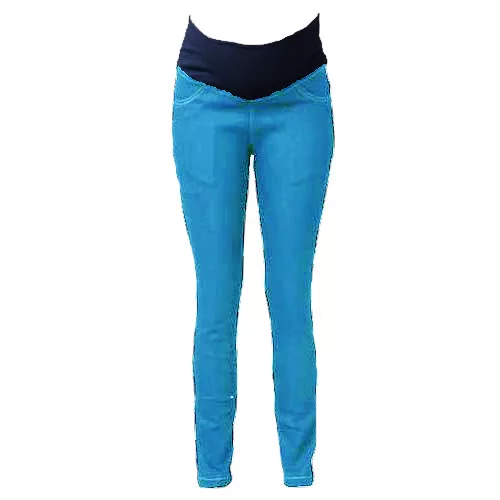 The Light Blue Un-ripped Maternity Jeans
