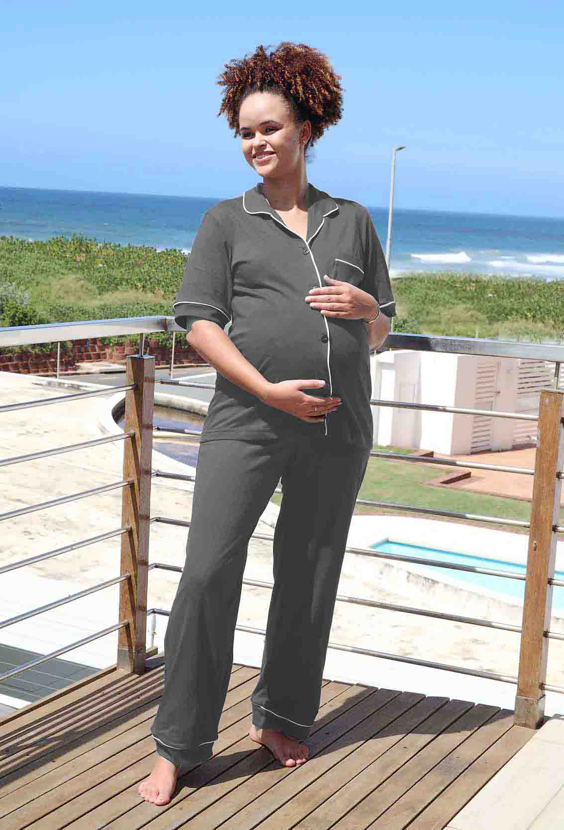 Charcoal Short Top Long Pants PJ